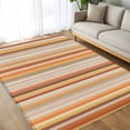 thumbnail image 4 of 5x7 Area Rugs, Burnt Orange Striped Non-Skid Rubber Backing Large Rectangle Rugs - Living Room Bedroom Home Office, Farmhouse Orange Ombre Stripes Indoor Floor Mat Carpets Washable Rug, 4 of 9
