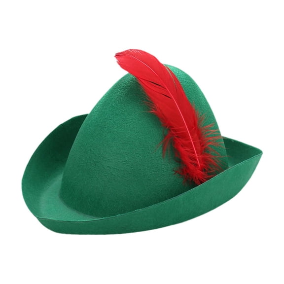Dickly Felt Halloween Hat Comfortable Party Hat for Cosplay Party Halloween Fancy Dress Feather