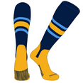 thumbnail image 1 of PEAR SOX OTC Baseball Softball Stirrup Socks (B, 5in) Navy, Sky Blue, Gold, Gold (XL), 1 of 3