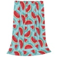 thumbnail image 2 of Fuzoiu Watermelon Print Ultra-Soft Micro Fleece Blanket,All Seasons Flannel Throw, Lightweight Blanket for Bed, Sofa, Couch, Movie Night, Camping, and Travel-40"x30", 2 of 7