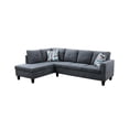 thumbnail image 2 of Star Home Living Corp Chris Microfiber Fabric Left Facing Sectional Dark Gray, 2 of 7