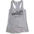 thumbnail image 1 of Danger Noodle Snake Tank Top, Ladies Racerback Tank Top, Reptile Tank, Funny Animal Pun, Animal Graphic, Heather Gray, Large, 1 of 3