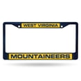 thumbnail image 4 of West Virginia UWV Mountaineers NCAA (Set of 2) Navy Painted Metal Laser Cut License Plate Frames, 4 of 6