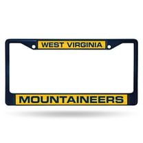 West Virginia UWV Mountaineers NCAA Navy Painted Metal Laser Cut License Plate Frame