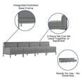 thumbnail image 4 of Emma + Oliver 4 Piece Gray LeatherSoft Modular Reception Lounge Set - Reception Bench, 4 of 9