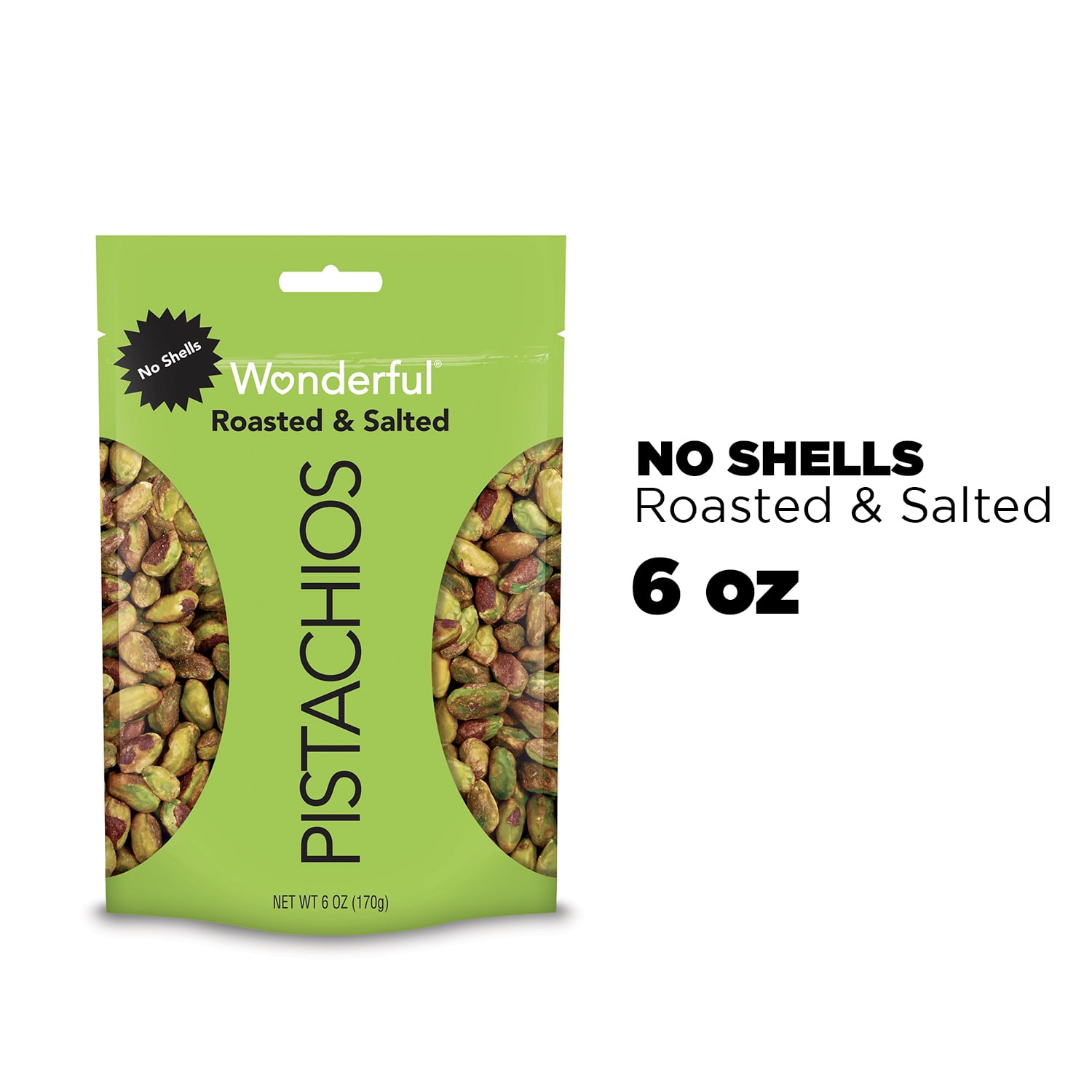 Wonderful Roasted & Salted Shelled Pistachios - 6oz – BrickSeek