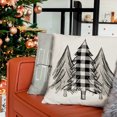 thumbnail image 2 of Fundas de almohada navideñas Husfou, 45 x 45 cm, de lino rústico, para Navidad, con diseño de árbol de Navidad y nieve, para sofá, decoración navideña de invierno., 2 of 7