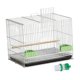 thumbnail image 1 of Jaula para pájaros, transportín de con perchas, jaula portátil de hierro para periquitos, canarios, pájaros pequeños, cacatúas y guacamayos. Blanco, 1 of 8