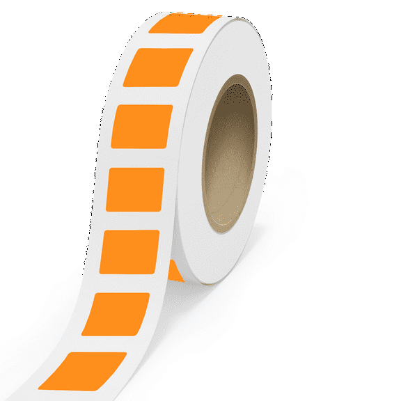 JAM Paper Standard Label Rolls, Rectangle, 2 x 2 1/2, Neon Orange, 125 Labels/Roll
