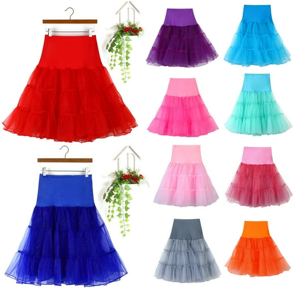 Felirenzacia Tulle Skirts for Women, Tiered Ruffled Layers, Elastic Waist, Party Costume, Ballet Dance Wear, Halloween Christmas Costume, Multi-Color Options