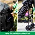 thumbnail image 5 of Ford Bronco HighGear Stroller by Bright Starts, Lightweight Foldable Stroller with Sport Details, Large Storage Basket, Anti-Shock & Lockable Wheels, Unisex Area 51 Blue/Green, 5 of 5