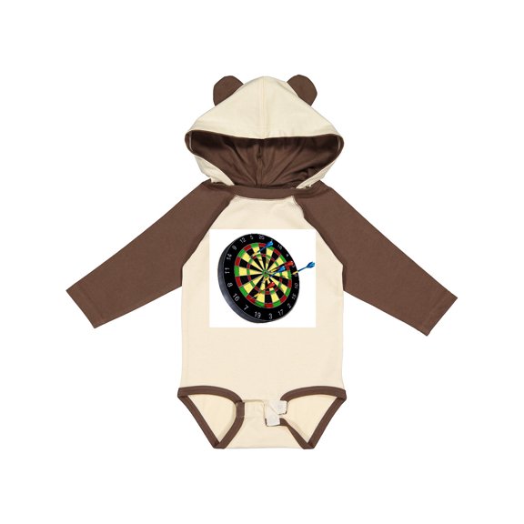 Inktastic Dart Board Boys or Girls Long Sleeve Baby Bodysuit