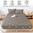 thumbnail image 5 of King Size Fitted Sheet Set - Taupe Brown Halloween 3 Piece Bedding Sets 16" Deep Pocket Fitted Sheet with 2 Pillowcases, Checkered Bat Bow Brushed Microfiber Hotel Luxury Bed Sheets, 5 of 9