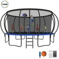 thumbnail image 1 of YORIN Trampoline pour 10 Enfants, Trampoline de 16 Pi pour Adultes avec Filet de Protection, Panier de Basketball, Échelle, Capacité de Poids de 1500 Lb, Trampoline Récréatif Extérieur, Trampoline Robuste, 1 of 7