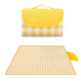 thumbnail image 2 of Manta grande para picnic al aire libre, tapete para picnic a cuadros de playa plegable impermeable de 60 "x 80", picnic para acampar con césped (rojo y blanco), 2 of 5