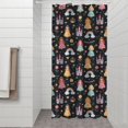 thumbnail image 2 of Black Princess Castle Rainbow Pattern Shower Curtain 36"x72" ,Bathroom Decorative Shower Curtains Set with 12 Hooks,Modern Waterproof Washable Shower Curtain, 2 of 6