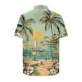 thumbnail image 5 of Horkkom Button Down Shirt Men Casual Short Sleeve Hawaiian Shirt Tropical Floral Print Beach Shirts, 5 of 6