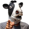 thumbnail image 1 of Máscara de cabeza de vaca JAMW para adultos negro Sencillez, 1 of 5