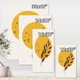 thumbnail image 4 of Designart ' Abstract Moon and Yellow Sun With Tropical Leaf II ' Modern Canvas Wall Art Print, 4 of 4