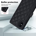 thumbnail image 4 of Allytechgroup Wallet Case for iPhone XS/X with Credit Card Slot, RFID Blocking PU Leather Case with Lanyard & Shoulder Strap & Kickstand Shockproof Bumper for Women Men, Black, 4 of 8