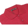 thumbnail image 2 of Mens PRINCELY Soft Merinos Wool Sweater Knits Lightweight Polo 1011-40 Cranberry, 2 of 8