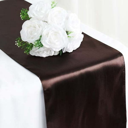 Efavormart Premium SATIN Table Top Runner For Weddings Birthday Party Banquets Decor Fit Rectangle and Round Table 12" x 108"