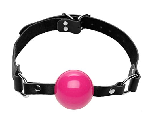 Pink Silicone Ball Gag With Leather Straps Walmart Com