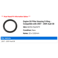 thumbnail image 2 of Engine Oil Filter Housing O-Ring - Compatible with 2007 - 2009 Audi S8 2008, 2 of 2