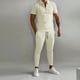 thumbnail image 5 of Camisa casual de manga larga con cuello de algodón puro para hombres de Europa y Estados Unidos, moda retro de otoño, vacaciones, dos conjuntos, 5 of 5