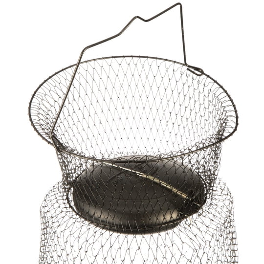 Promar 24" Spring Loaded Wire Fish Basket. Steel Wire Fish Basket for Panfish and Trout, 2 Door