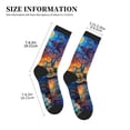thumbnail image 3 of Pofeuu Neon Shanghai Cityscape Night Print Crew Socks, Adult Running Hiking Socks for Youth and Adult, 3 of 7