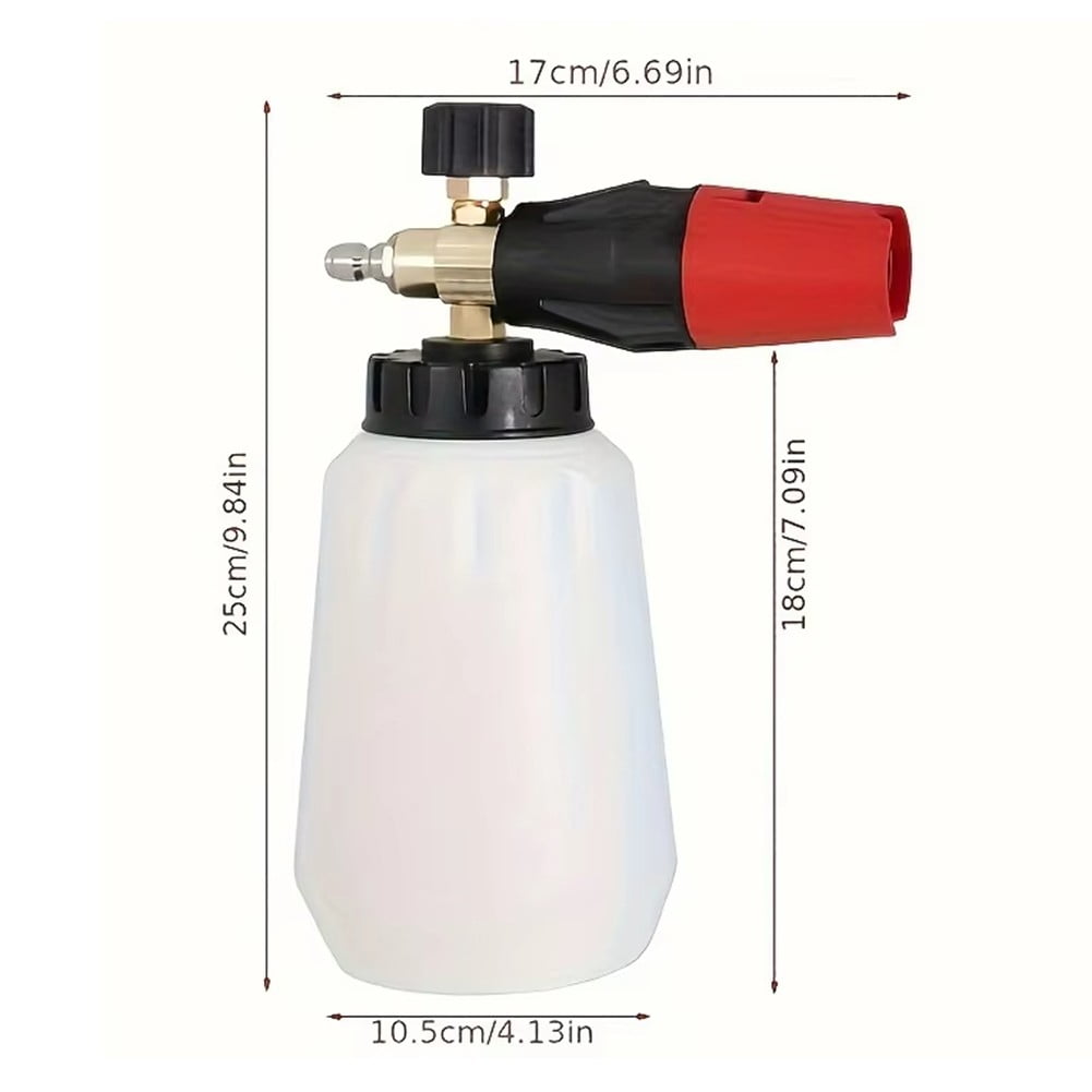 High Pressure Snow Foam Pot 1L Large Capacity Adjustable Angle Cleaning Tool