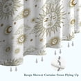 thumbnail image 6 of White Sun Moon Cloud Star Pattern Shower Curtain 36"x72" ,Bathroom Decorative Shower Curtains Set with 12 Hooks,Modern Waterproof Washable Shower Curtain, 6 of 6
