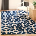 thumbnail image 2 of SAFAVIEH Four Seasons Bradford Geometric Polyester Area Rug, Navy/Ivory, 8' x 10', 2 of 7