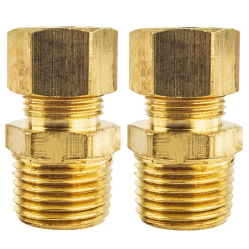 5 PC Compression Brass Fitting 1/2" OD Tube X 1/2" NPT Male Pipe 