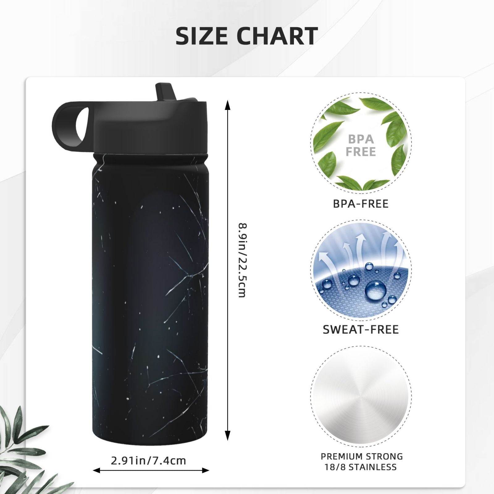 Blue Lock Kids Insulated Water Bottle With Straw - 18 Oz Stainless Steel Double Wall Vacuum Cup, Leakproof, Bpa Free, Suitable For Boys And Girls