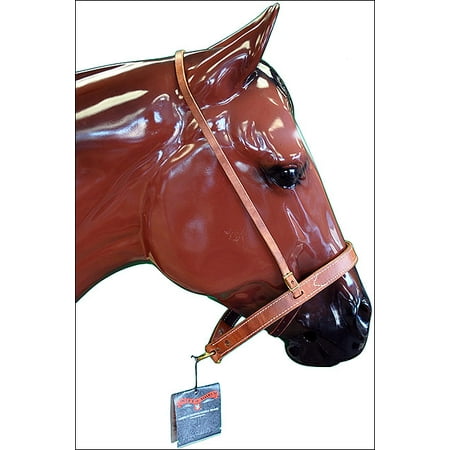 Nylon Cavesson - HORSE TACK LEATHER NOSEBAND/CAVESSON COMBO BY CIRCLE Y