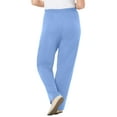 thumbnail image 2 of Woman Within Plus Size Tall 7-Day Knit Ribbed Straight-Leg Pull-On Pants, 2 of 3