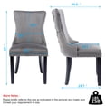 thumbnail image 3 of MIKIBAMA Set of 2 Gray Tufted Velvet Dining Chairs Solid Wood Frame for Dining Room, 3 of 8