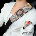 thumbnail image 4 of WYYP Flowers Circular Design Vintage Car Seat Belt Cover Pad Soft Comfort Car Seat Belt Pads Cover Ideal for Car Interior Accessories 2Pcs, 4 of 6