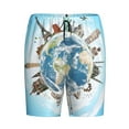 thumbnail image 4 of Easygdp World Travel Men's Short Pajama Pants, Sleep Shorts, Household Pants, Casual Pants with Pockets - 3X-Large, 4 of 9