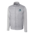 thumbnail image 2 of Men's Cutter & Buck Gray Citadel Bulldogs Vault Stealth Hybrid Quilted Full-Zip Windbreaker Jacket, 2 of 3