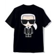 thumbnail image 1 of Karl Lagerfeld Black Tee Crewneck New T-shirt, 1 of 1