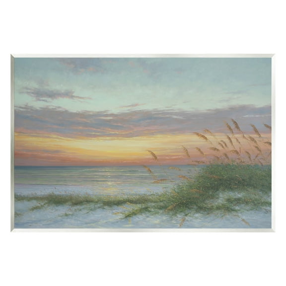 Coastal Beach Summer Sunset Landscape Painting Unframed Art Print Wall Art