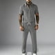 thumbnail image 2 of Pantalones de Cintura Elástica para Hombre Set Casual de Verano con Cremallera de Manga Corta Y Pantalones de Bolsillo con Cordón con Bolsillos de Cremallera para Hombres, 2 of 9