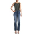 thumbnail image 6 of Time and Tru Women’s Mid Rise Straight Jeans, 29" Inseam for Regular, Sizes 2-18, 6 of 6