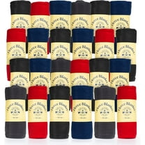 Yacht & Smith Soft Fleece Blankets 50 X 60, Lightweight, Cozy Warm Throws Dark Colorful Blanket Sofa Travel Outdoor, Wholesale