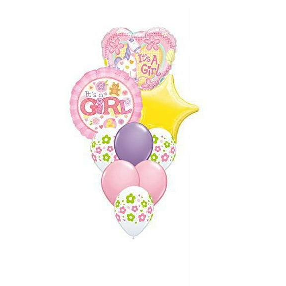 Baby Shower It's A Girl Reveal Balloon Bouquet