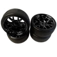 thumbnail image 1 of 4x Pneus à Roues en Caoutchouc 1/10 pour Voiture RC Rock Crawler Modèle TT02 HSP Noir, 1 of 3