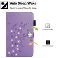 thumbnail image 2 of TECH CIRCLE Case for iPad 10th Generetion 2022,iPad 10.9 inch Case with Pencil Holder, Flower Emboss Rhinestone PU Leather Smart Auto Wake/Sleep TPU Back Protective iPad Wallet Stand Cover,Purple, 2 of 8
